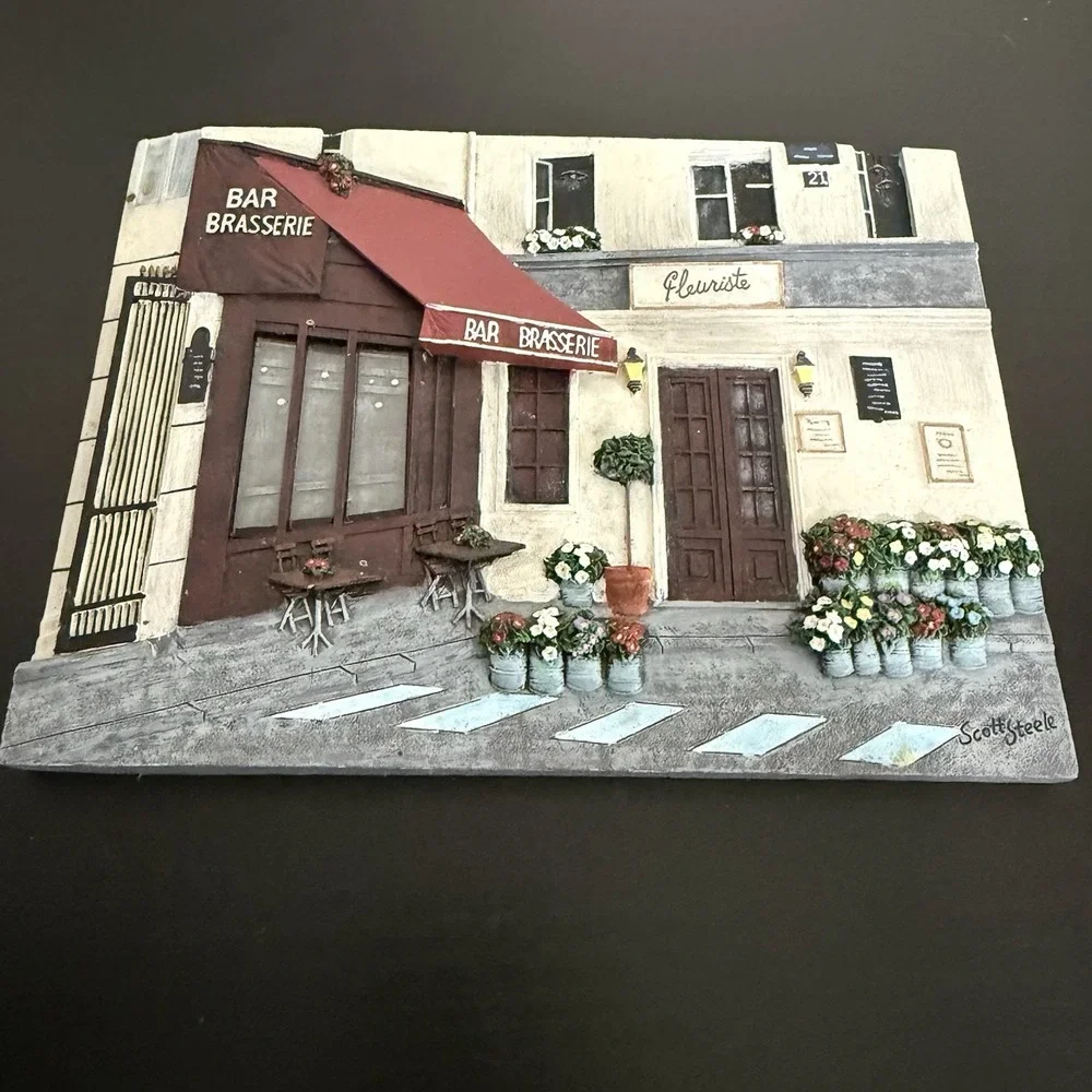 Scott Steele European Brewery & Florist 3D Wall Plaque Wall Art Textured Hanging